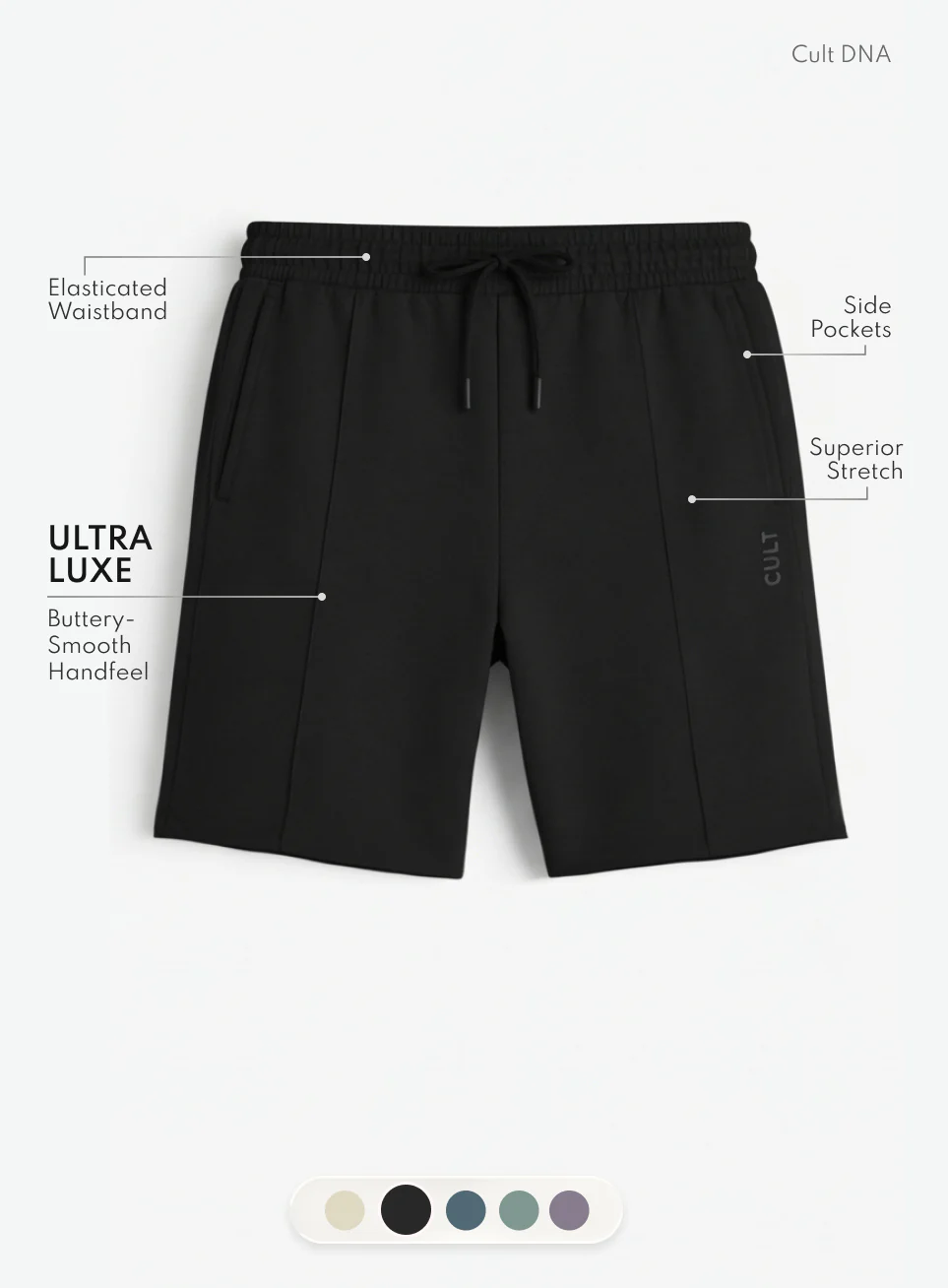 Men's Black Ultra Luxe Tailored Shorts - Image 4