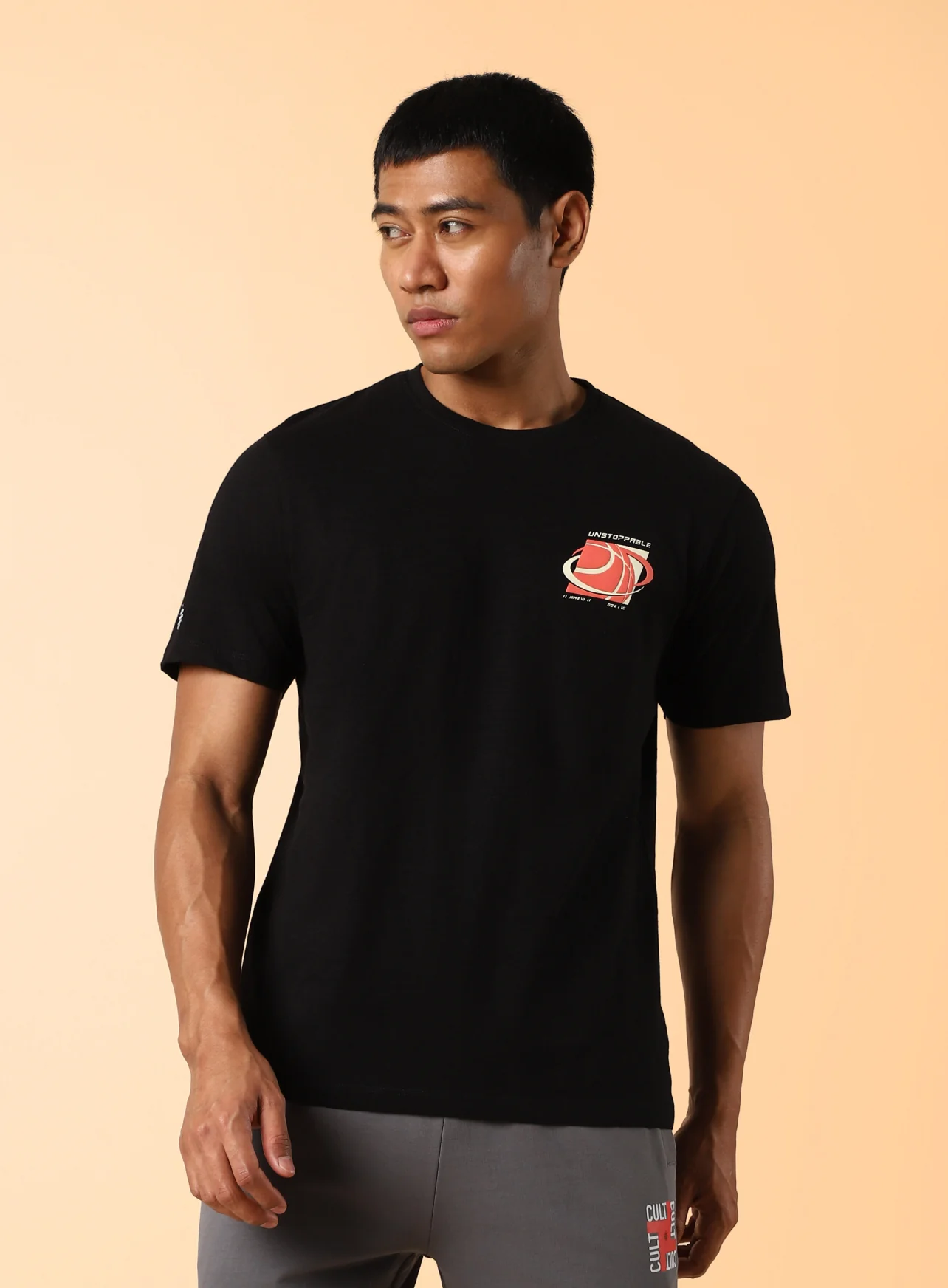 Men's Black Unstoppable Typo T-shirt - Image 4