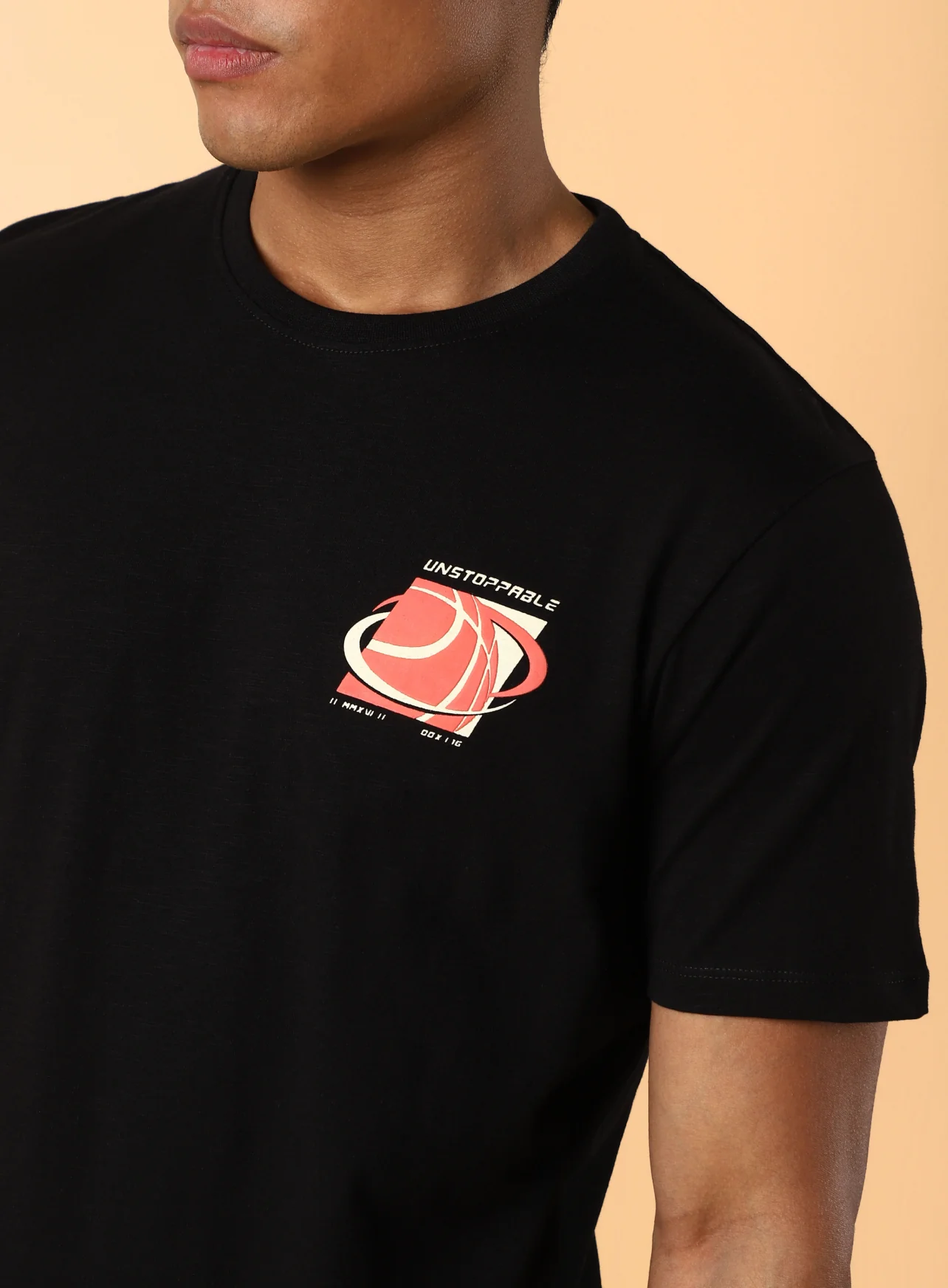 Men's Black Unstoppable Typo T-shirt - Image 7