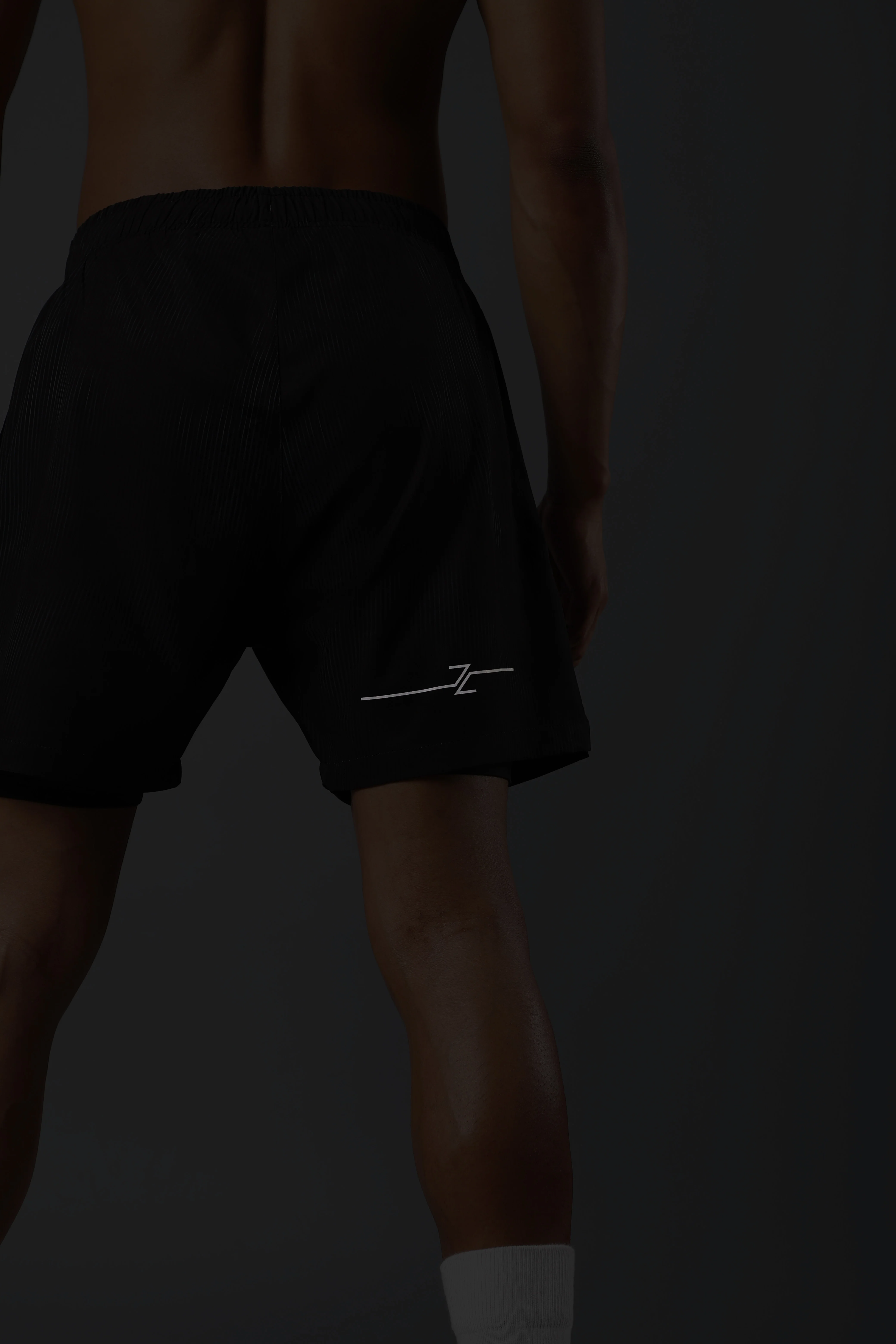 Men's Black Urban Camo Run Built-in Shorts - Image 10