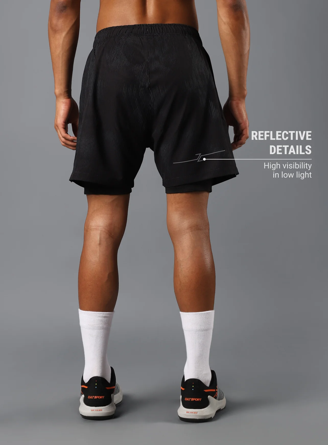 Men's Black Urban Camo Run Built-in Shorts - Image 6