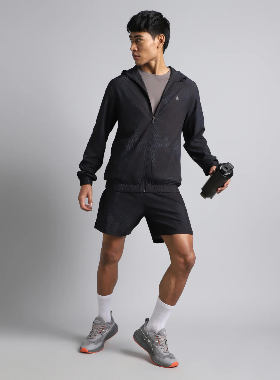 Men's Black Urban Camo Run Lightweight Jacket - Image 3
