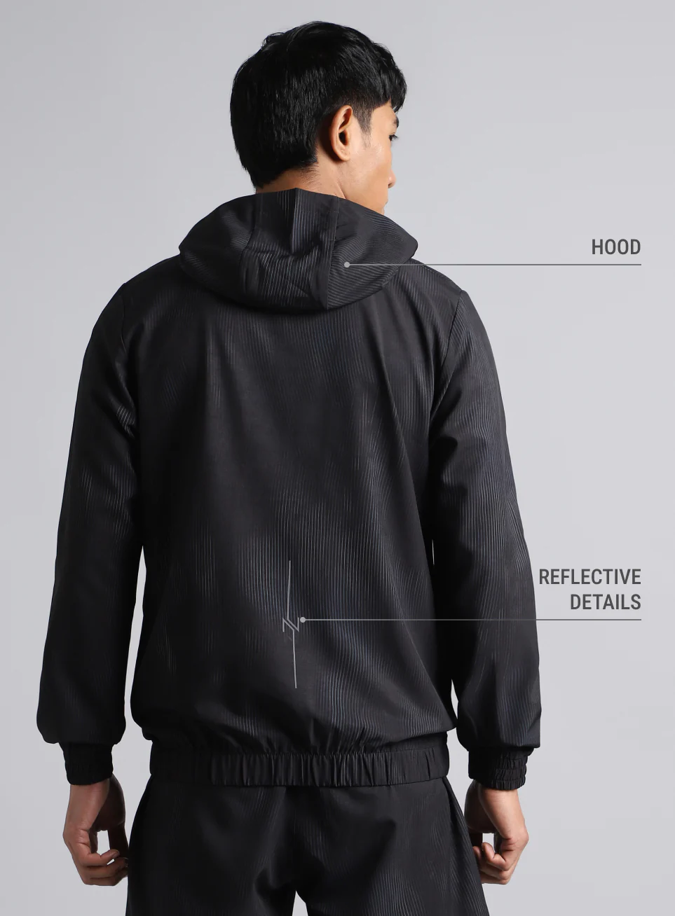 Men's Black Urban Camo Run Lightweight Jacket - Image 6