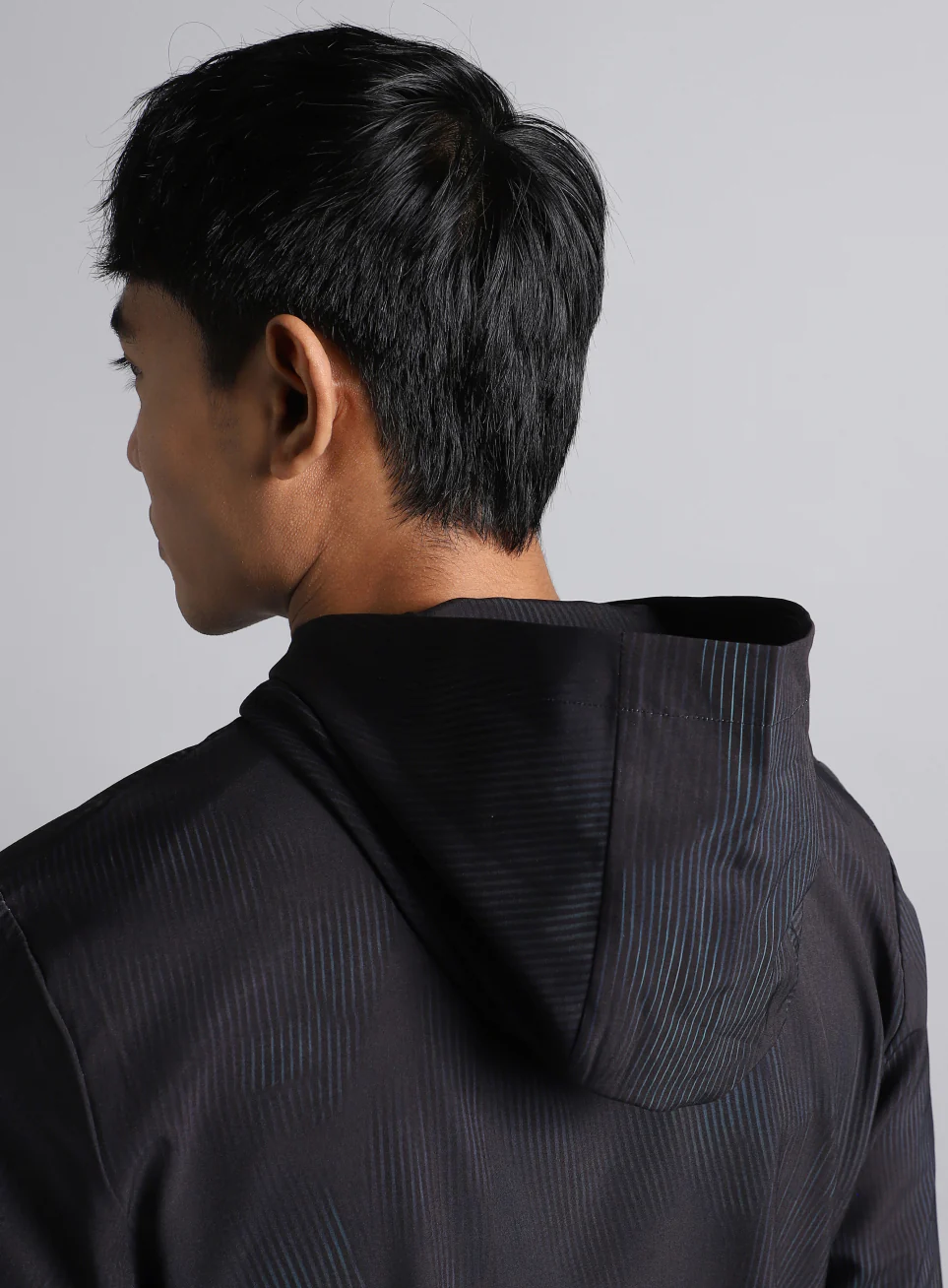 Men's Black Urban Camo Run Lightweight Jacket - Image 8