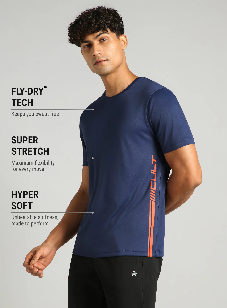 Men's Black Warm Up Training T-shirt - Image 5