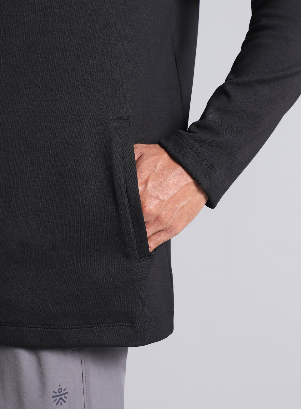 Men's Black Workout Essential Mid Layer Jacket - Image 10