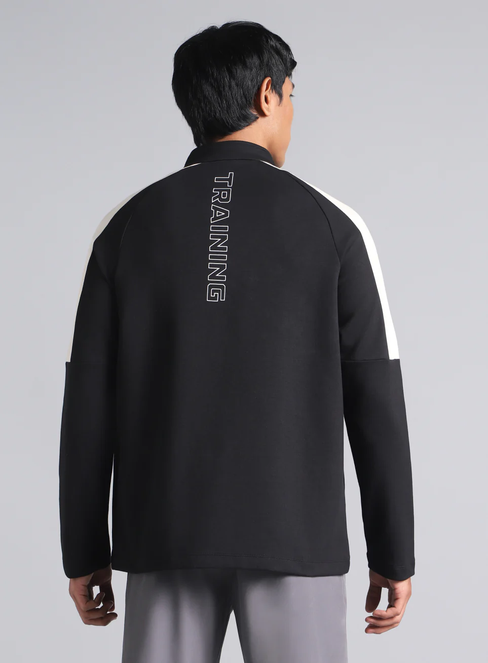 Men's Black Workout Essential Mid Layer Jacket - Image 6