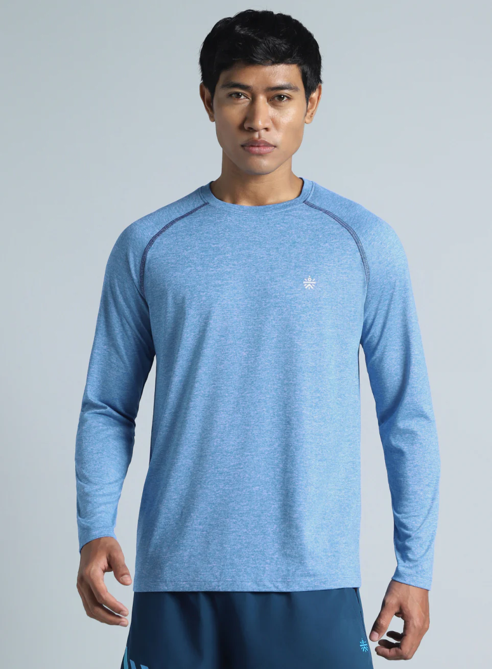 Men's Blue Active Day COMFORtech Full Sleeve T-shirt - Image 4