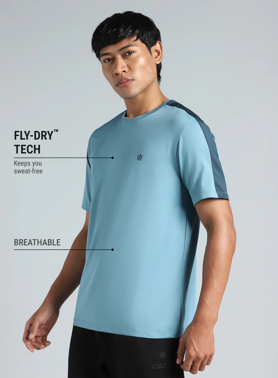 Men's Blue Active T-shirt - Image 5