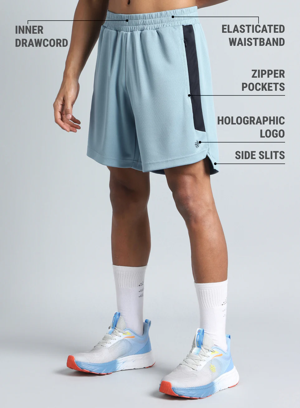 Men's Blue All Form Training Shorts - Image 5
