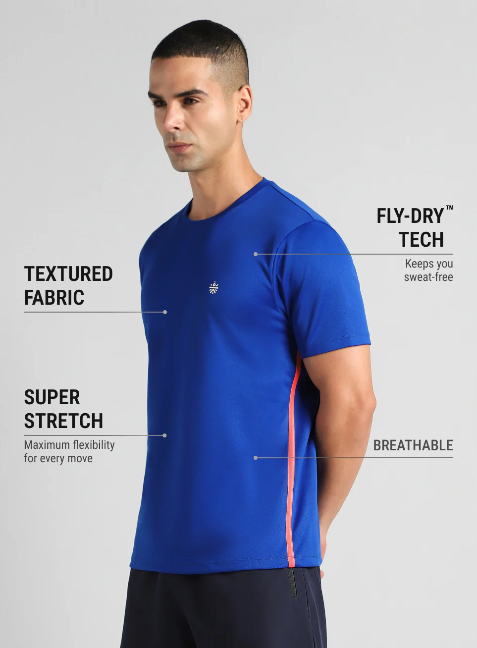 Men's Blue All Format Training T-shirt - Image 5