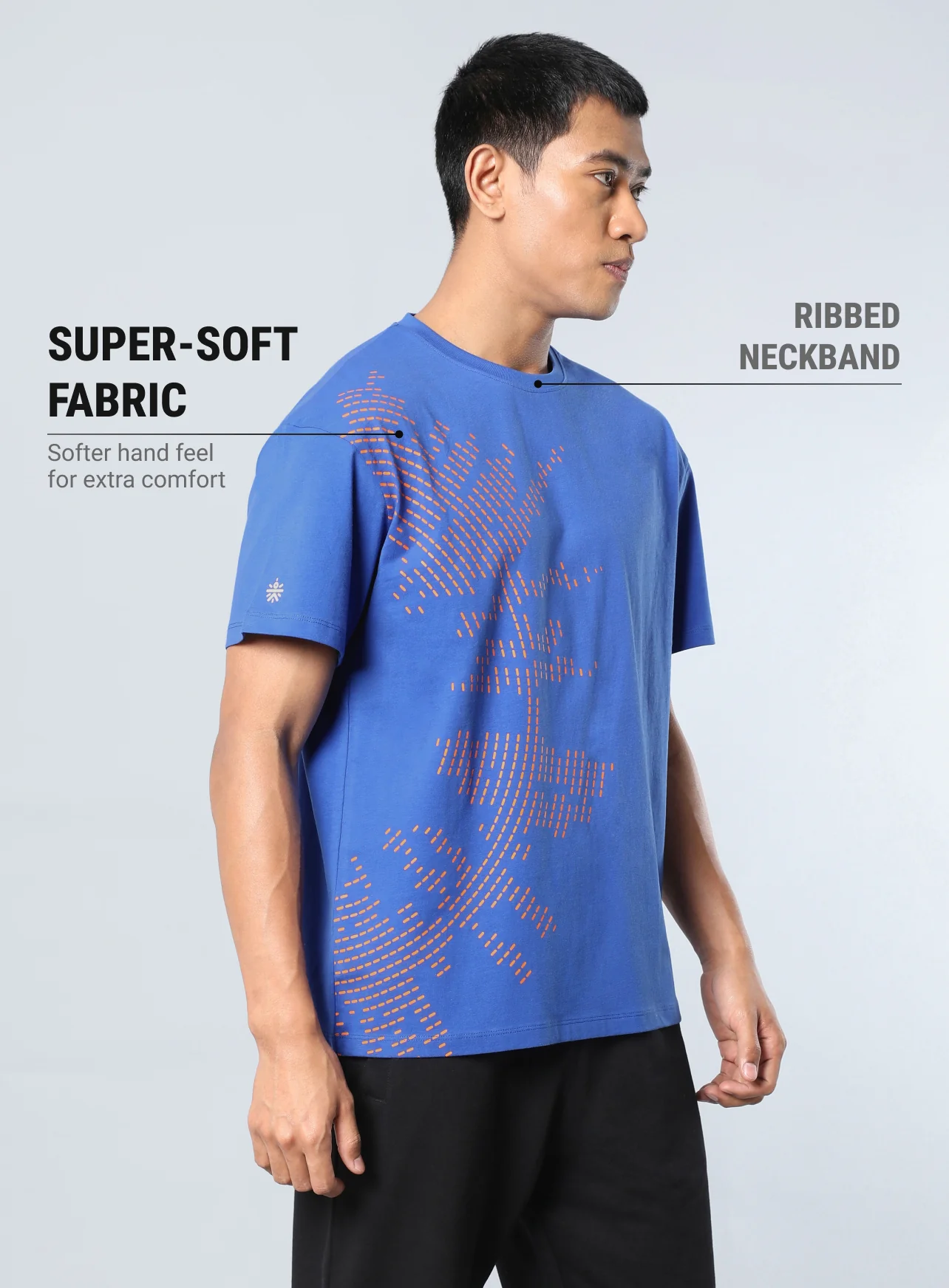 Men's Blue Beat it Relaxed fit T-shirt - Image 5
