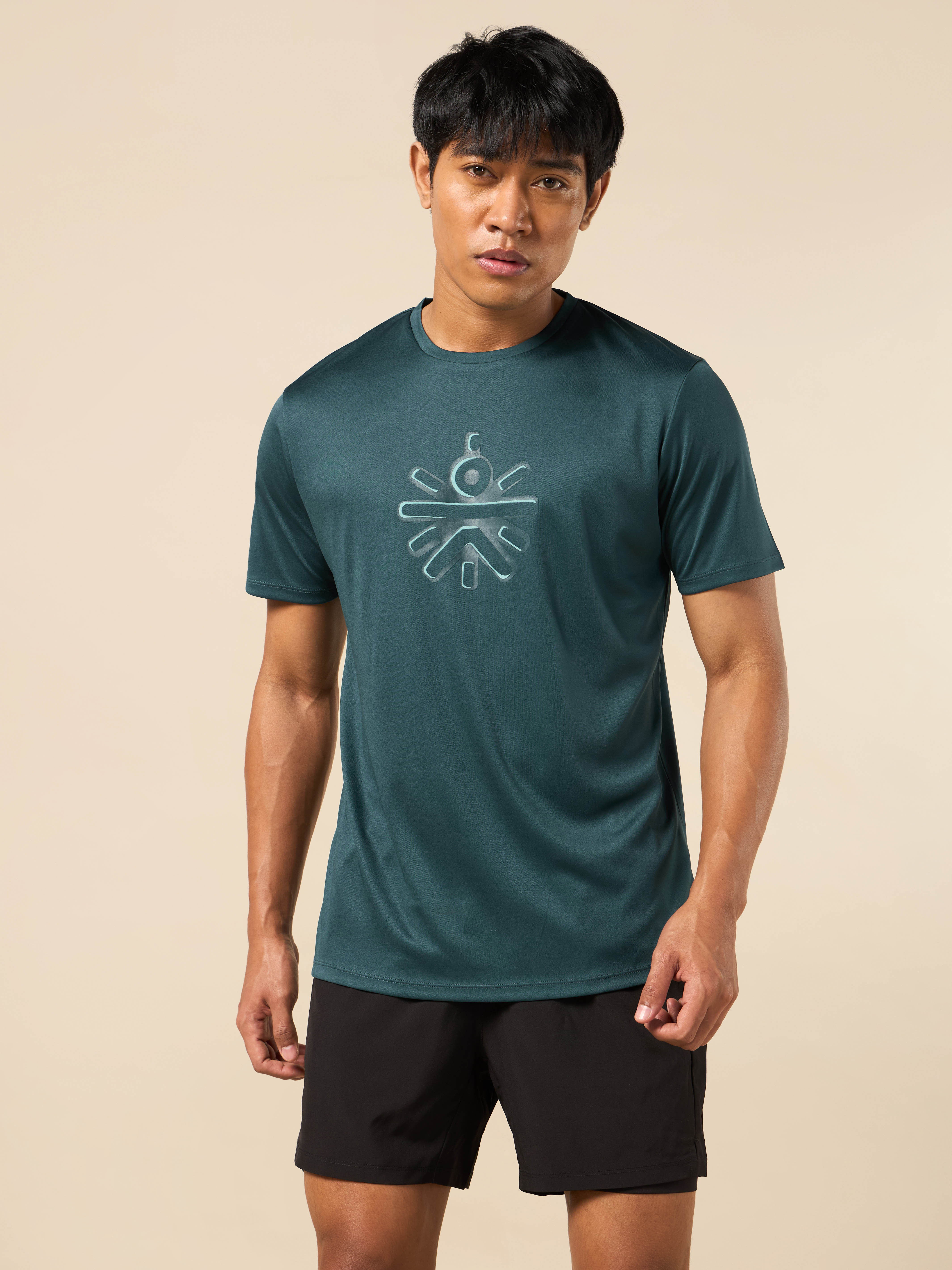 Men's Blue Brand Carrier Print T-shirt - Image 4