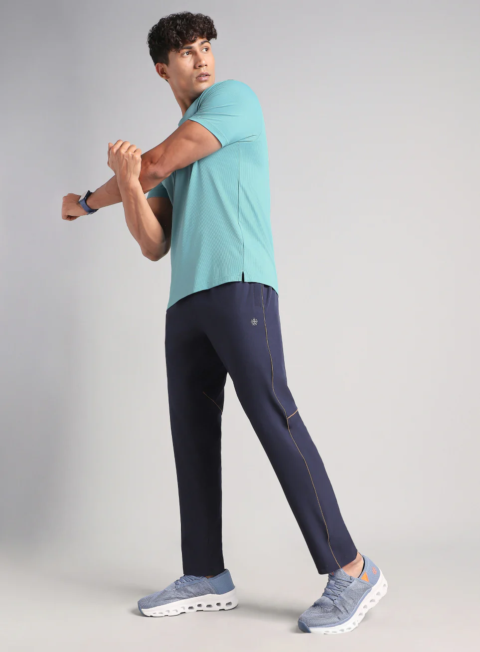 Men's Blue Chill Knit Run T-Shirt - Image 3