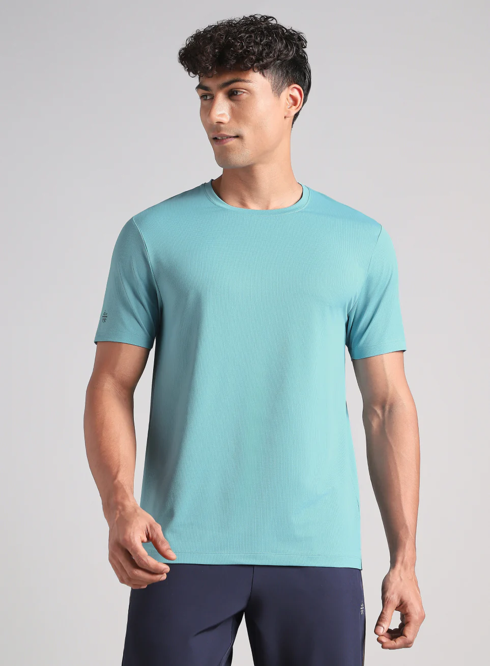 Men's Blue Chill Knit Run T-Shirt - Image 4