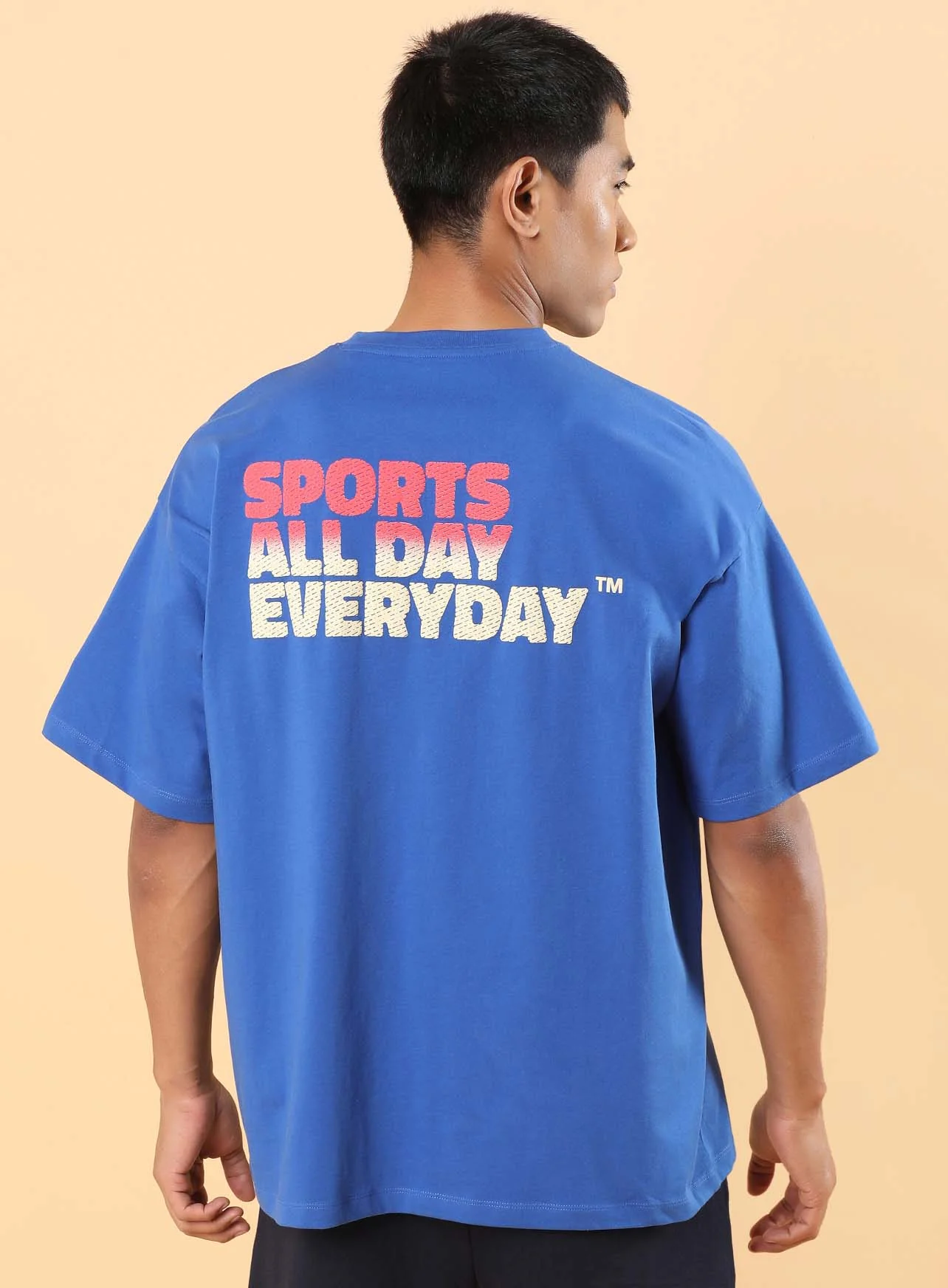 Men's Blue Club Anthem Oversized fit T-shirt - Image 6