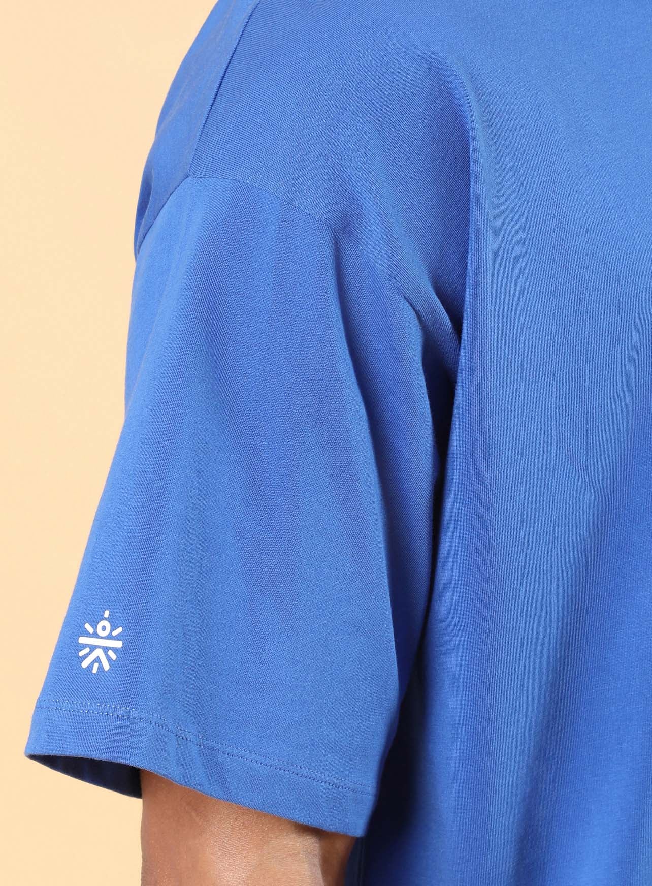 Men's Blue Club Anthem Oversized fit T-shirt - Image 8
