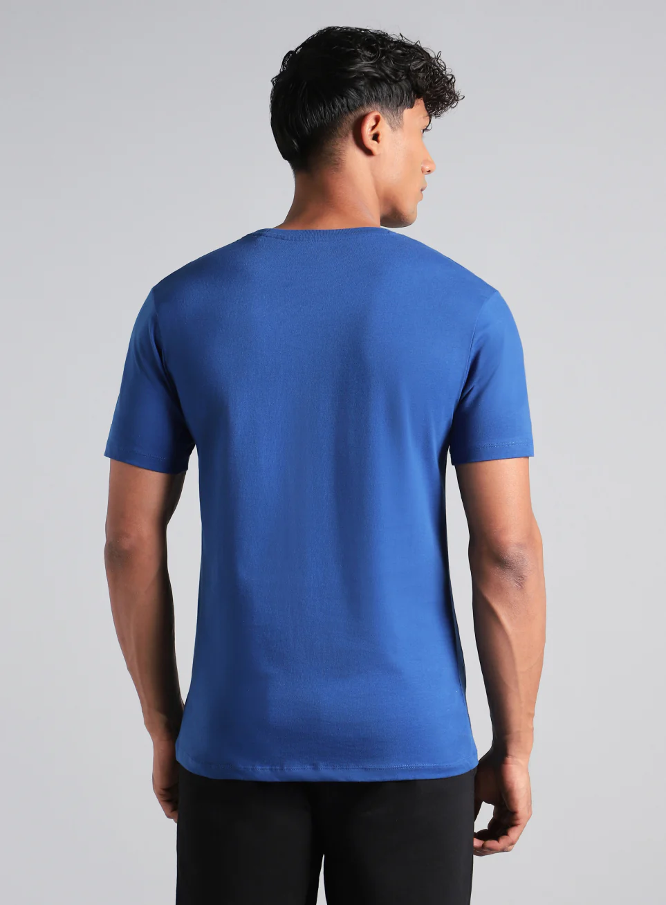 Men's Blue Cult Branding Printed T-shirt - Image 6