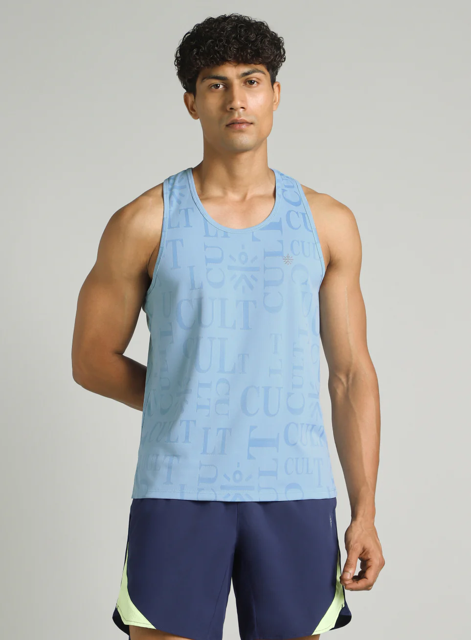 Men's Blue CULT ZERO Running Tank - Image 4