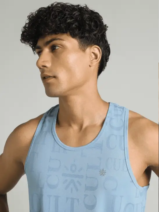 Men's Blue CULT ZERO Running Tank - Image 7