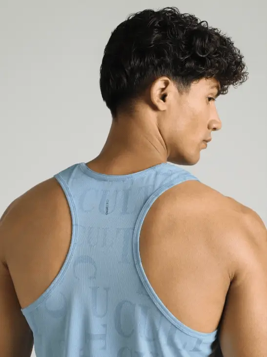 Men's Blue CULT ZERO Running Tank - Image 9