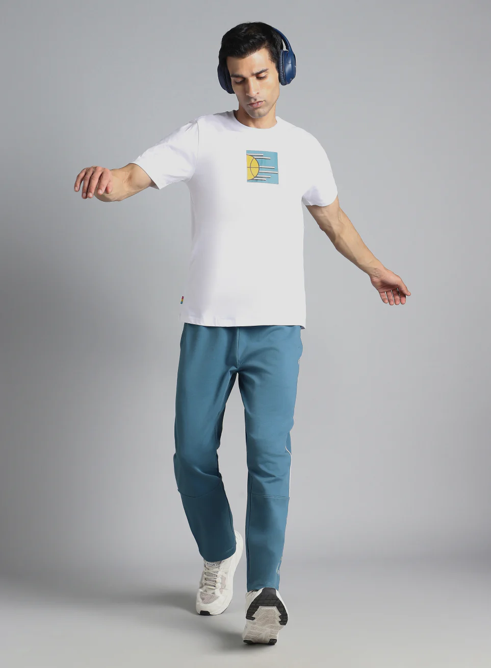 Men's Blue Dance Brand Carrier Trackpants - Image 3