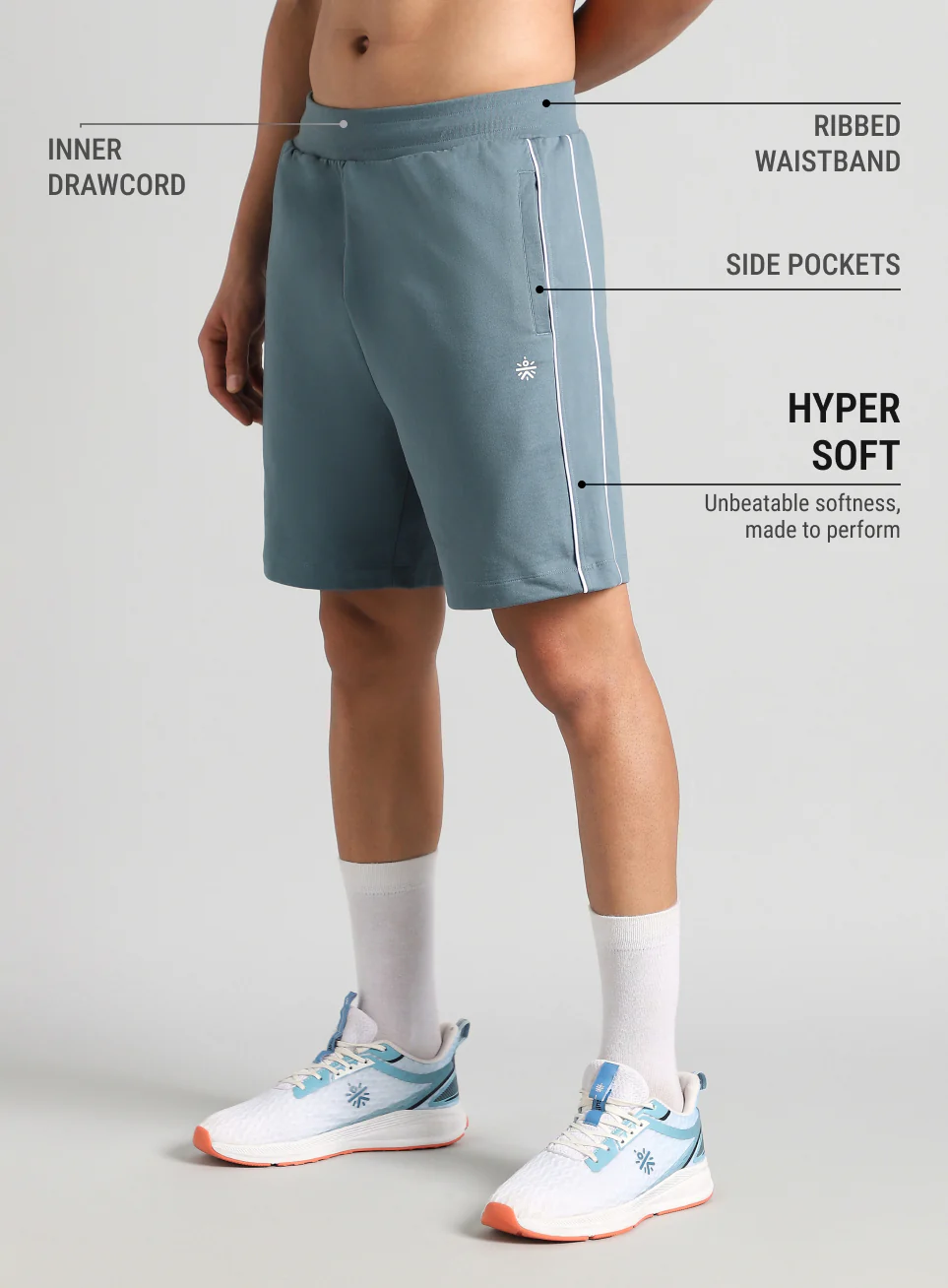 Men's Blue Edge Line Training Shorts - Image 5