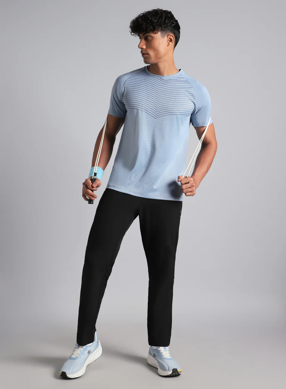 Men's Blue Energy Map Printed T-shirt - Image 2
