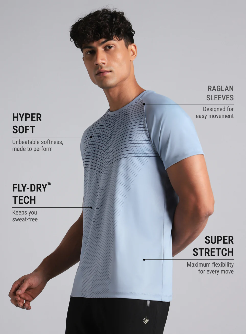 Men's Blue Energy Map Printed T-shirt - Image 5