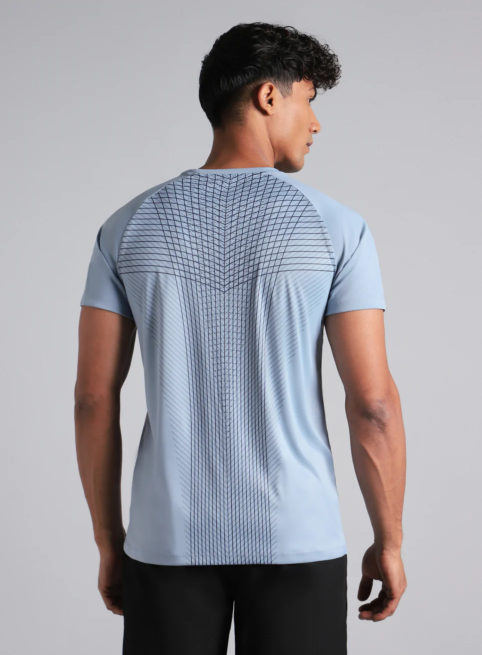 Men's Blue Energy Map Printed T-shirt - Image 6