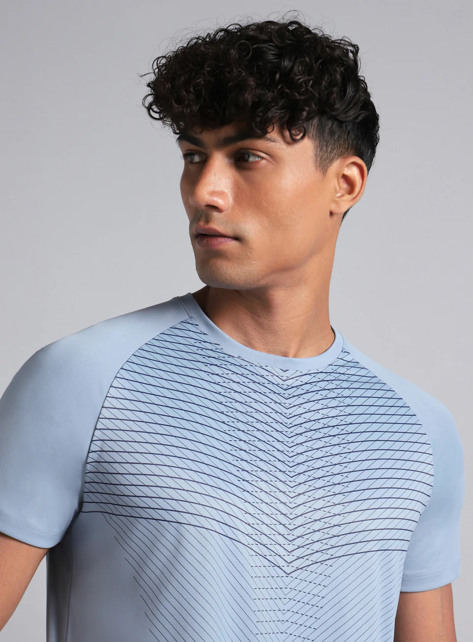 Men's Blue Energy Map Printed T-shirt - Image 7
