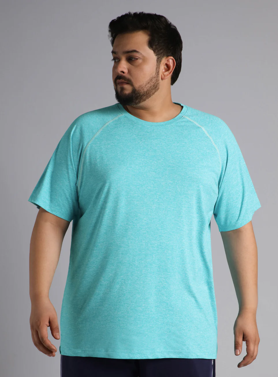 Men's Blue Flex Plus Size COMFORtech Regular fit T-shirt - Image 4
