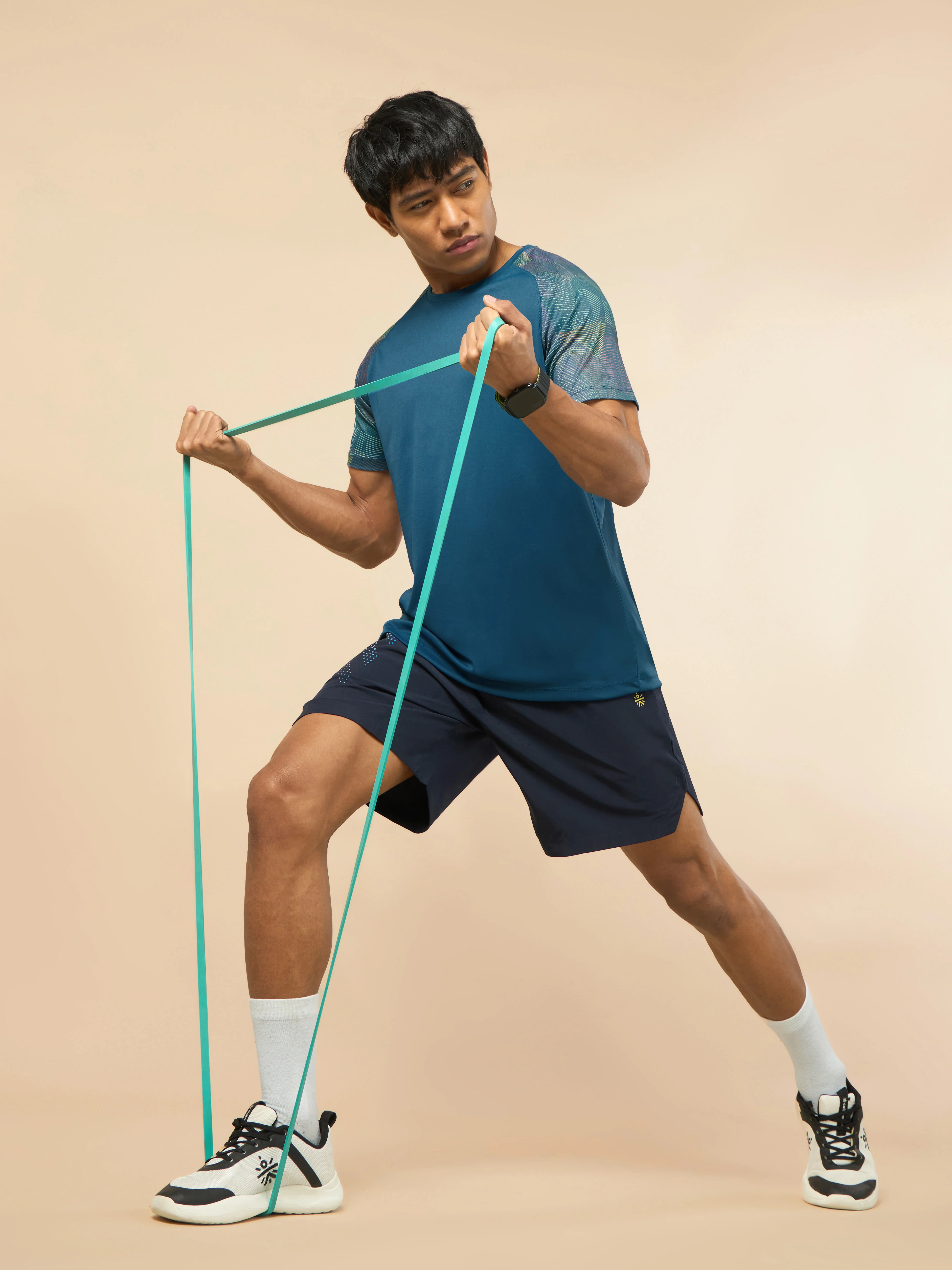 Men's Blue High Impact Training T-shirt - Image 2