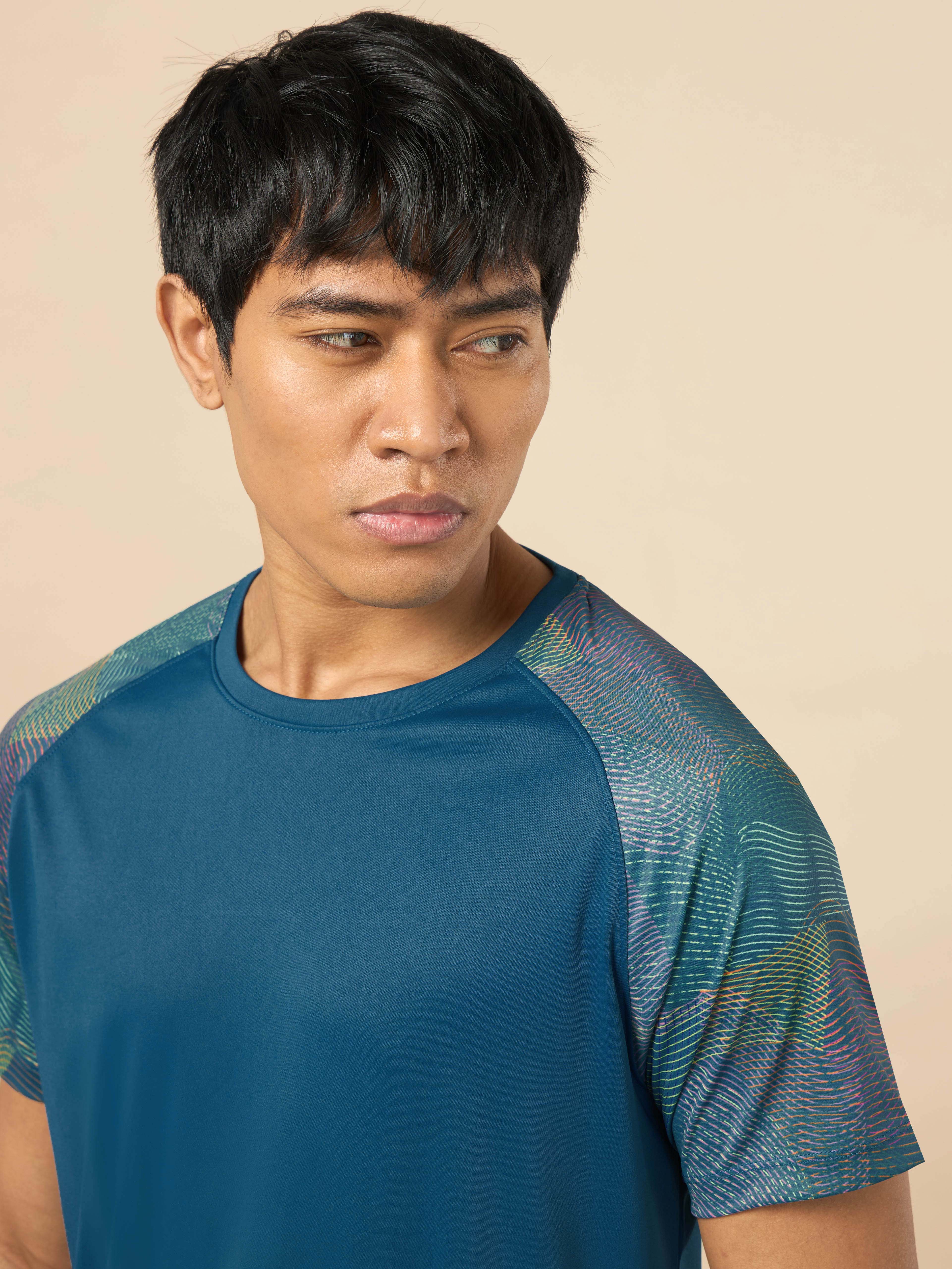 Men's Blue High Impact Training T-shirt - Image 7