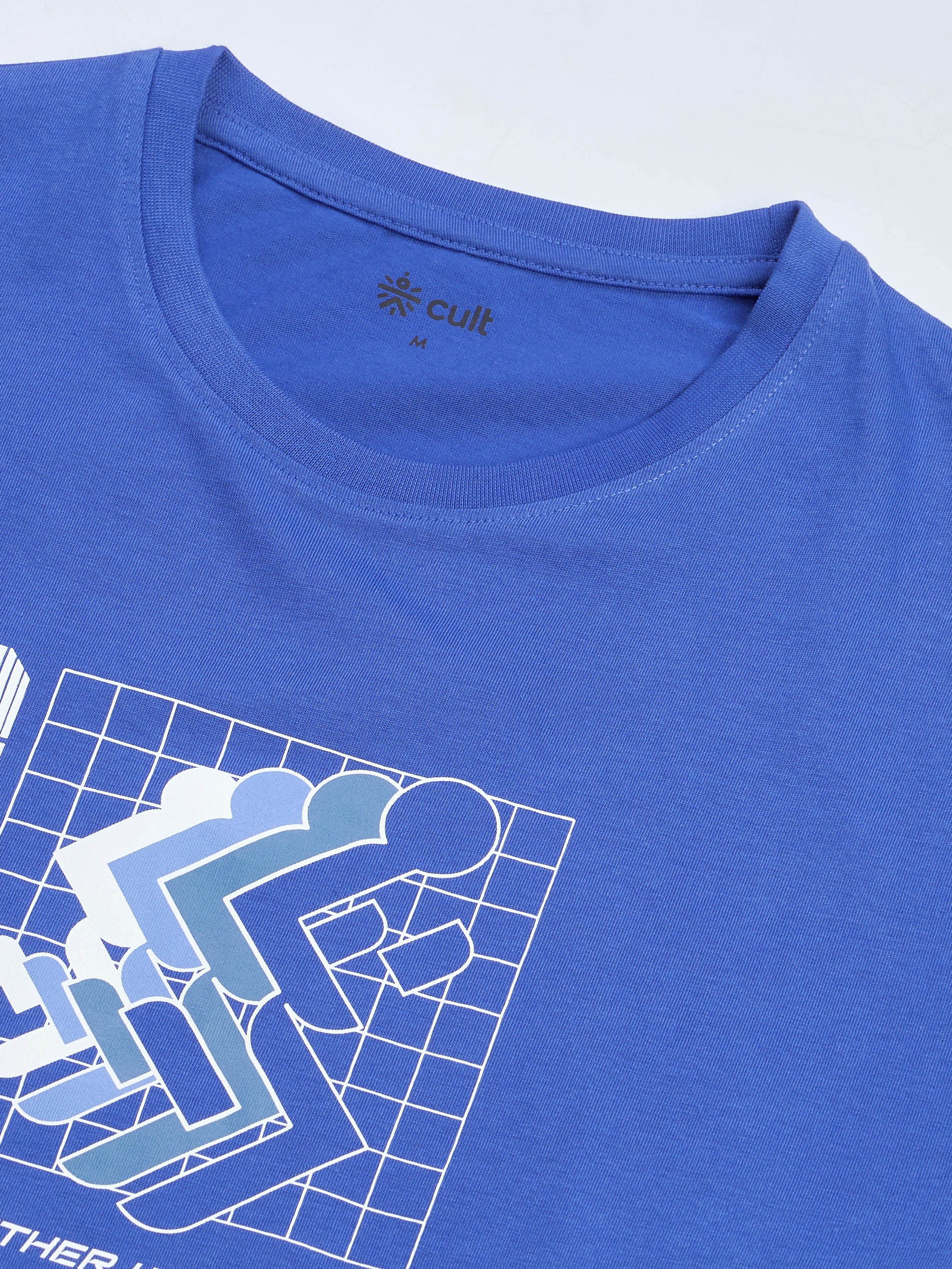 Men's Blue Marathon Graphic T-shirt - Image 9