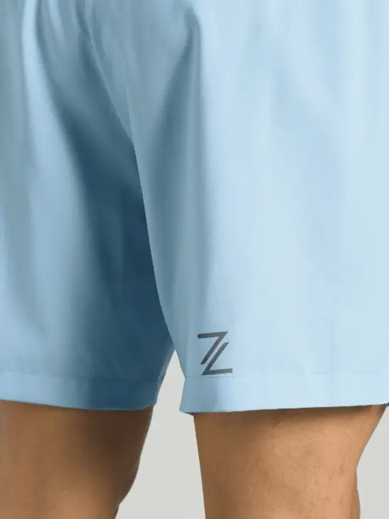 Men's Blue Motion Graphic Running Shorts - Image 11