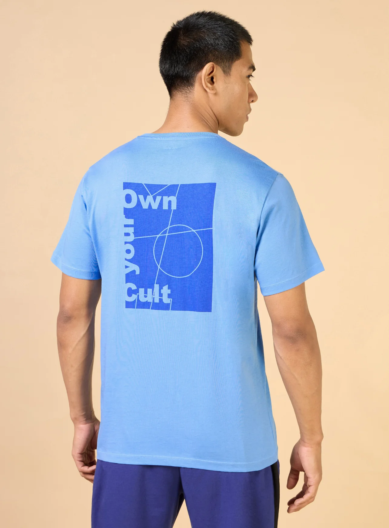Men's Blue Own Your Cult Graphic T-shirt - Image 6