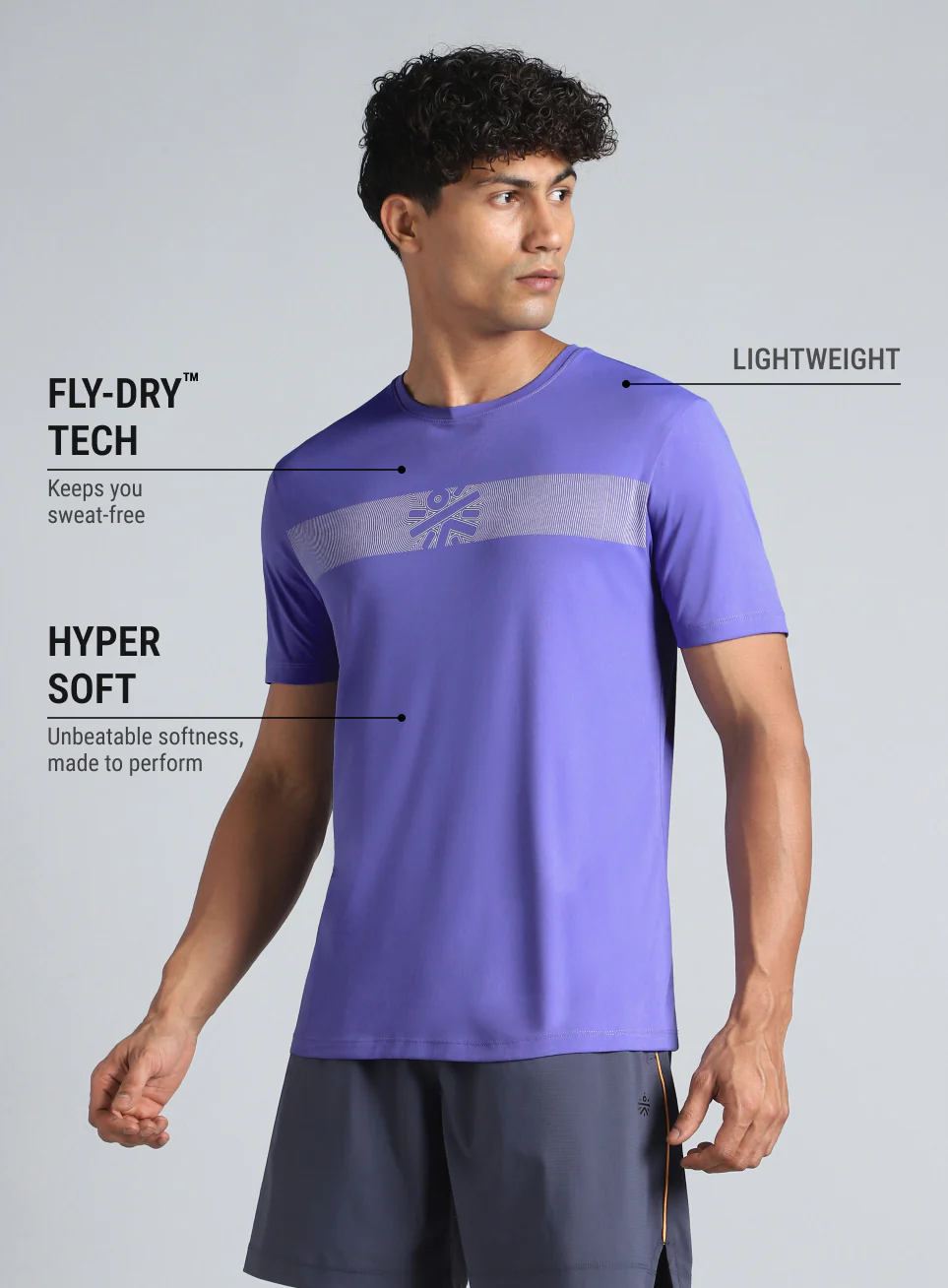 Men's Blue Power Move Training T-shirt - Image 5