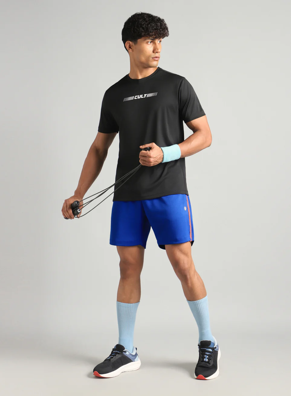 Men's Blue Power Pop Active Shorts - Image 3