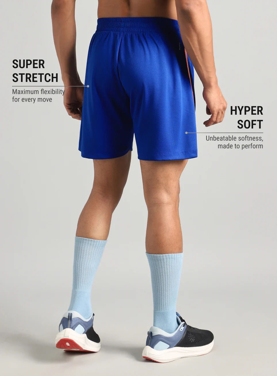 Men's Blue Power Pop Active Shorts - Image 6