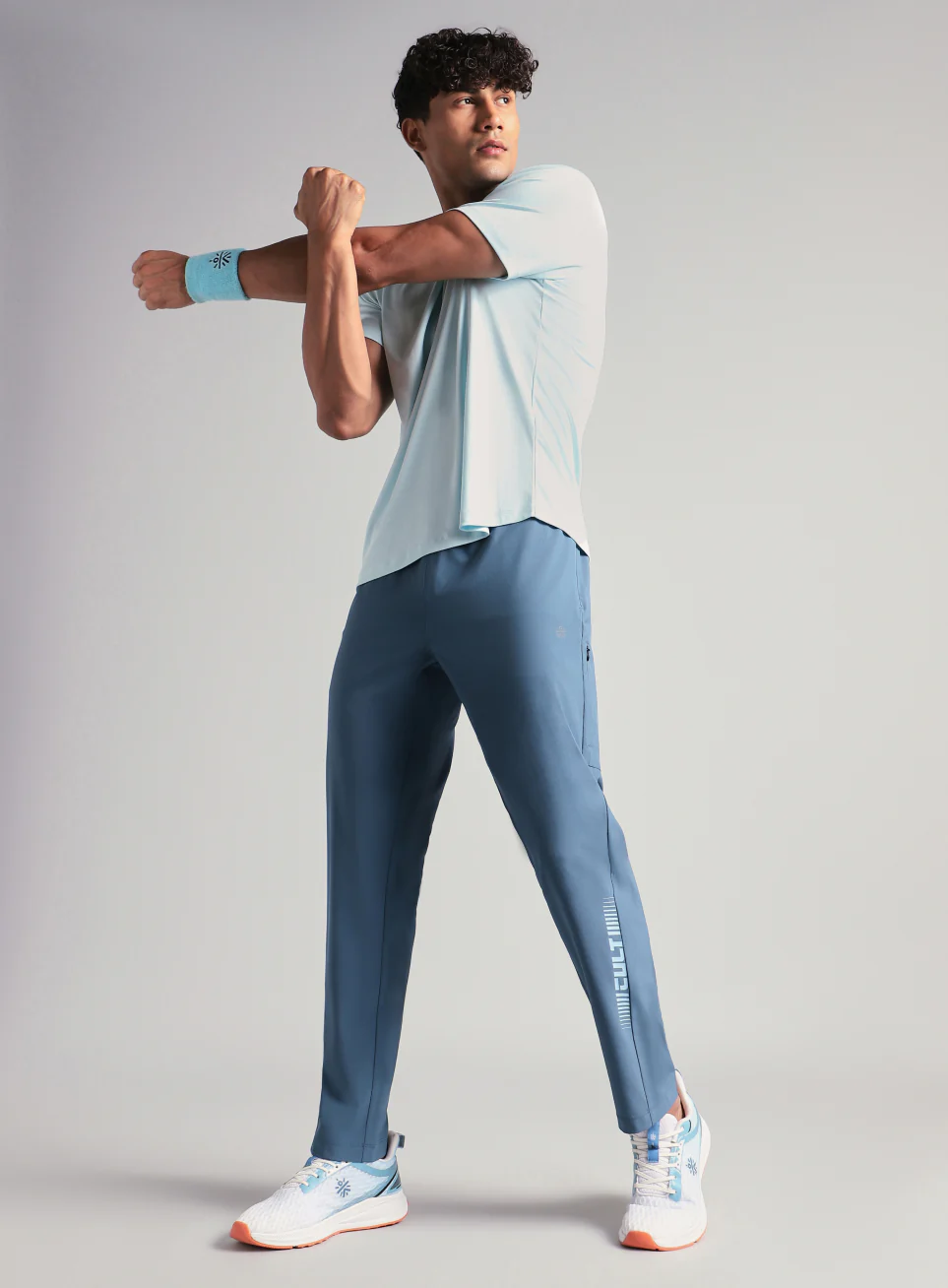 Men's Blue Pro Movement Runner's Trackpants - Image 2