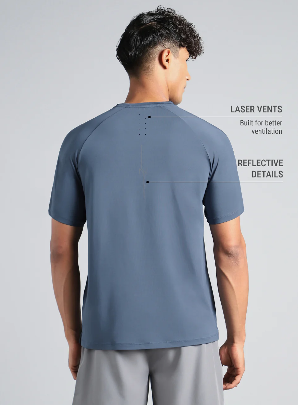 Men's Blue Pro Run Athlete T-shirt - Image 6