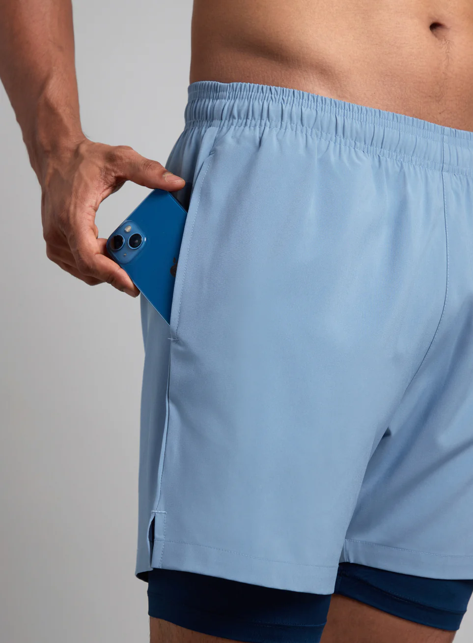 Men's Blue Run Elevate Shorts - Image 7