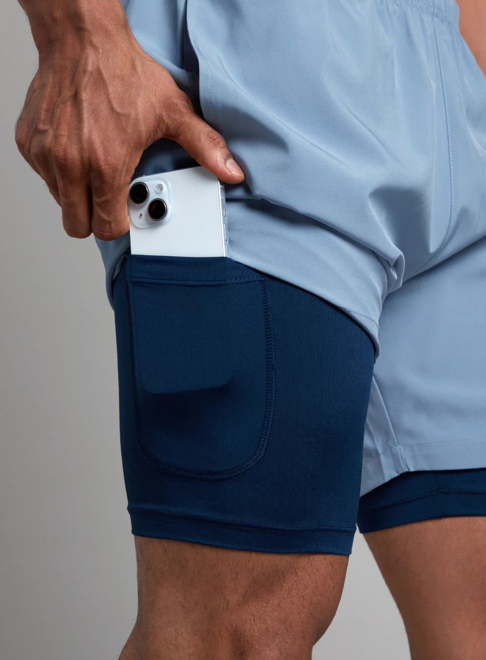 Men's Blue Run Elevate Shorts - Image 8