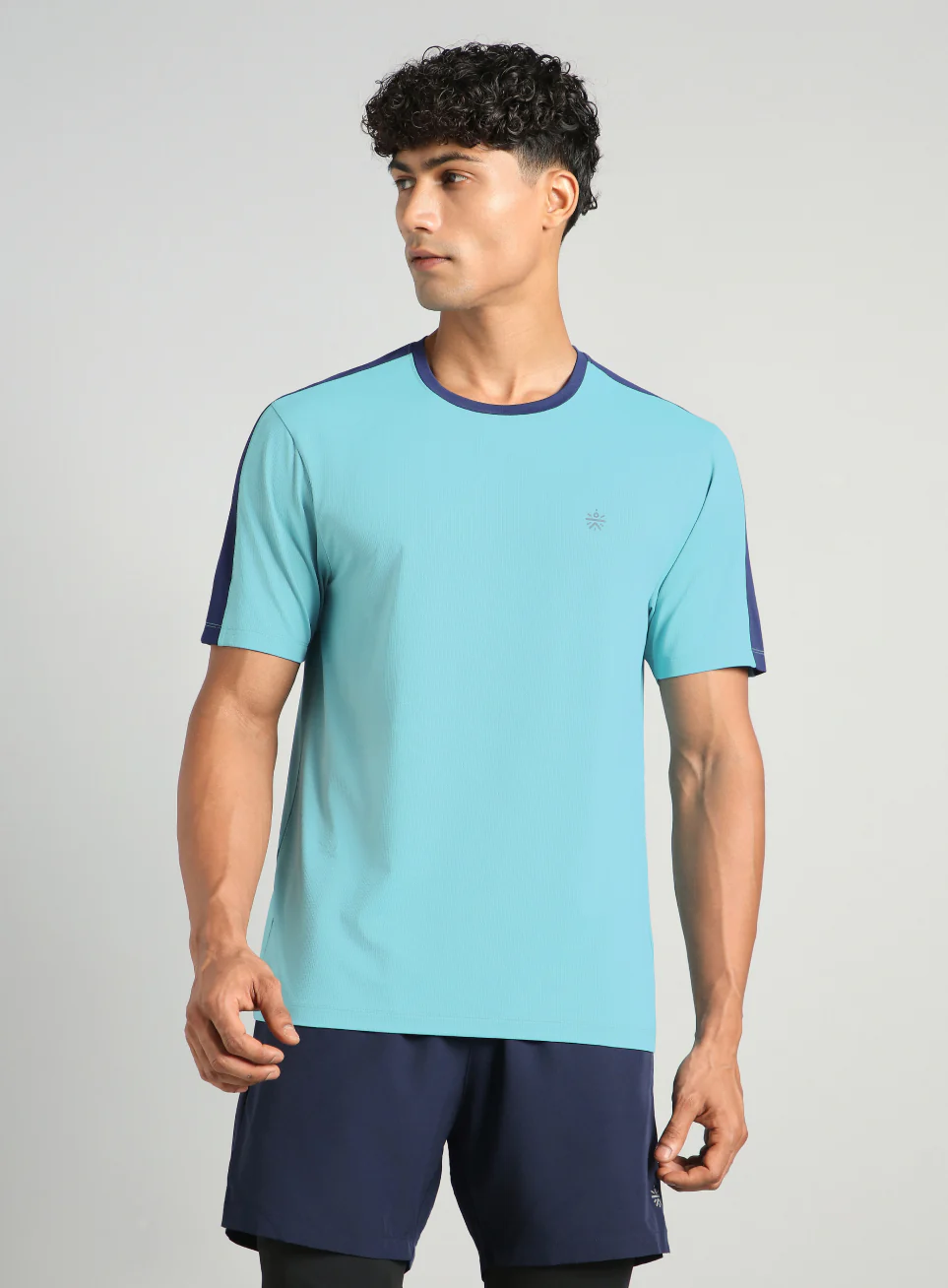Men's Blue Run In Motion Graphic T-Shirt - Image 4
