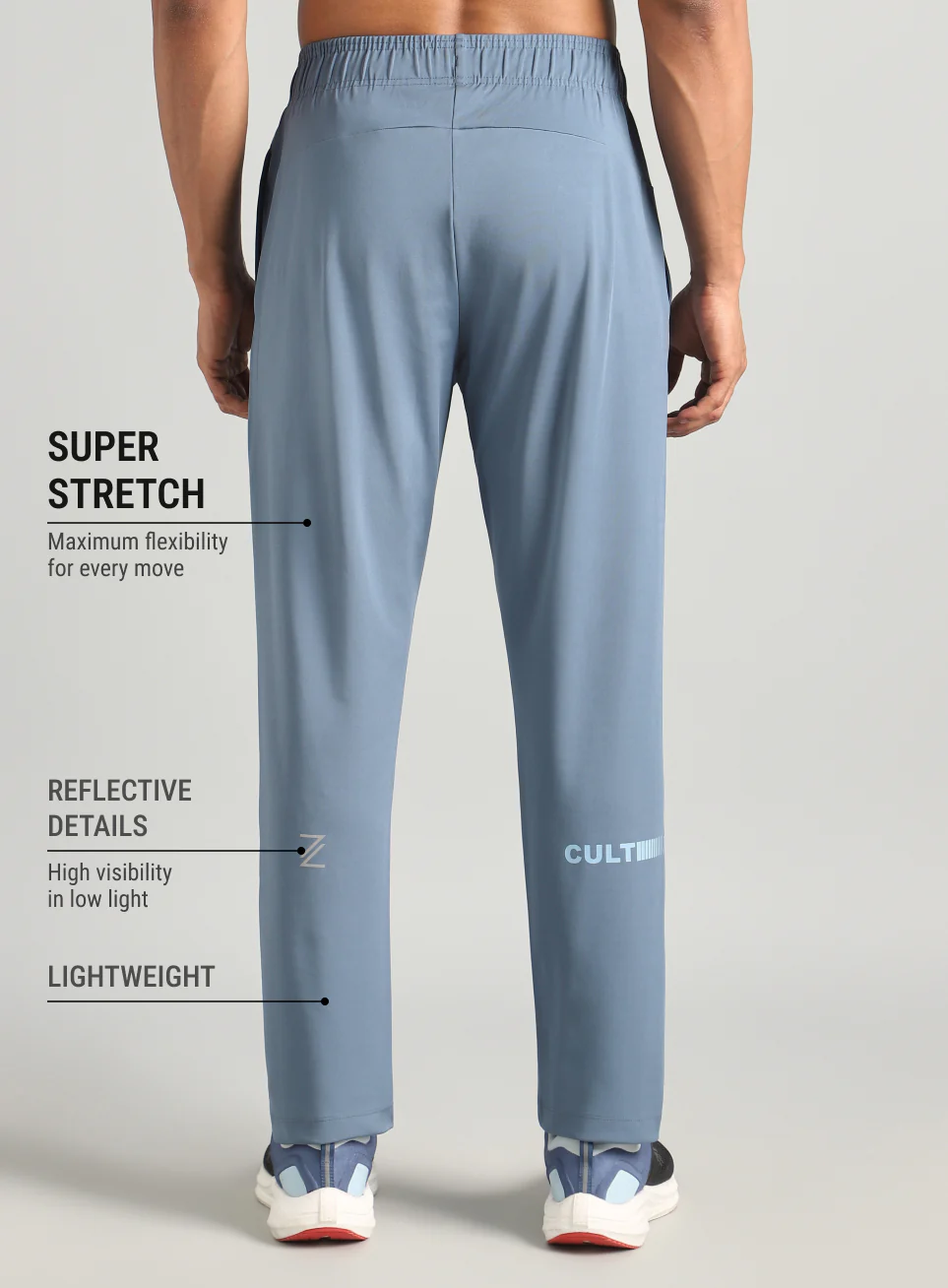 Men's Blue Runner's In Motion Graphic Trackpants - Image 6