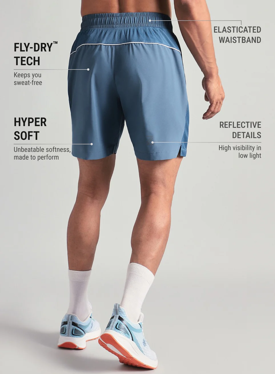 Men's Blue Runner's Sprint Shorts - Image 6