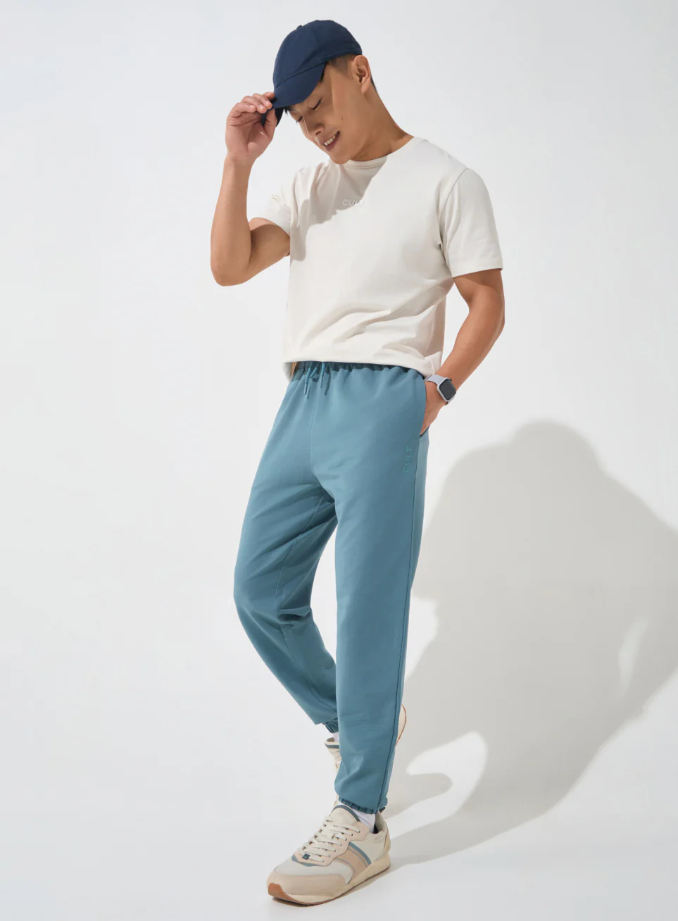 Men's Blue Soft Form Classic Joggers - Image 3
