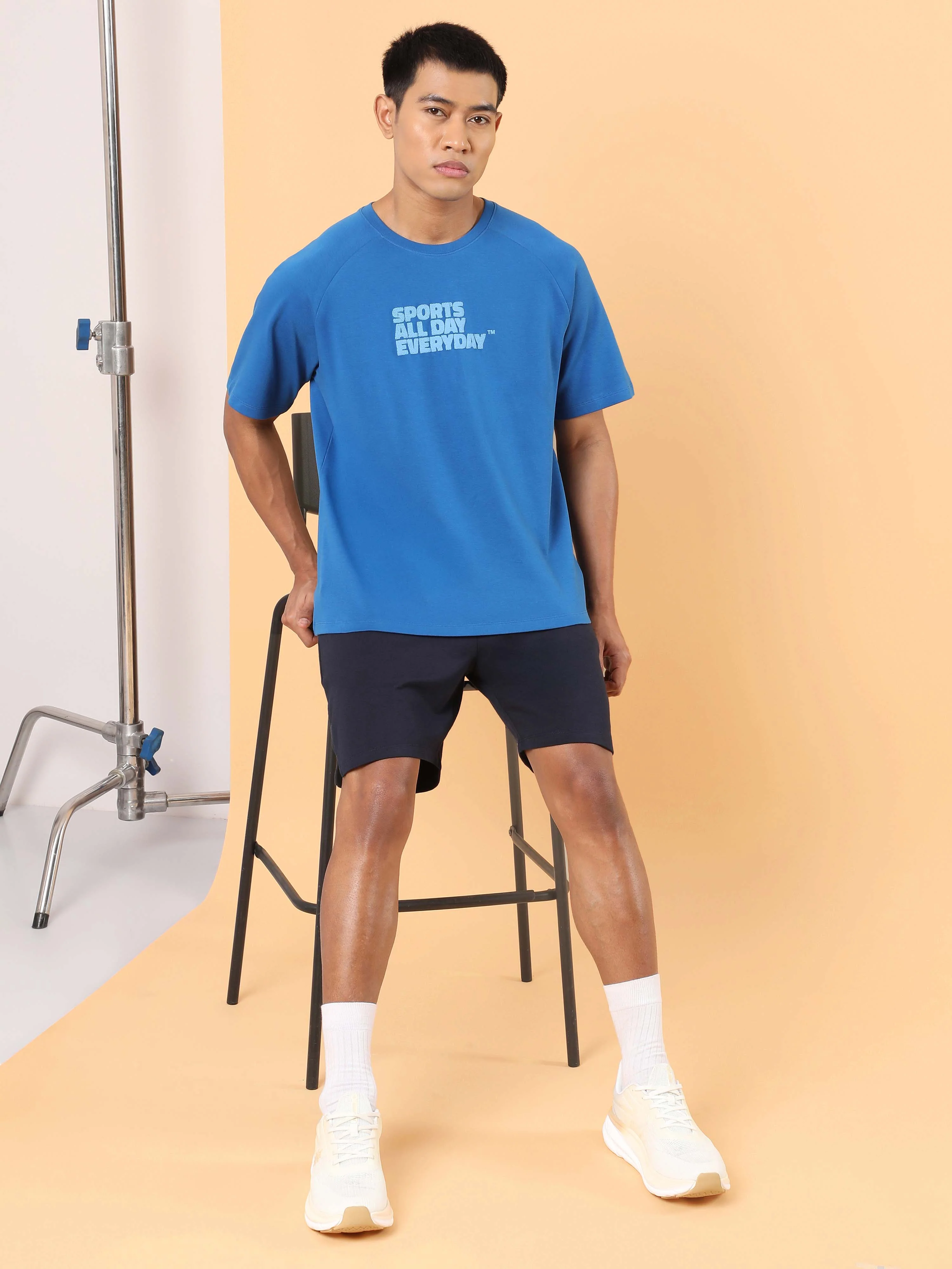 Men's Blue Sports Fan Relaxed fit T-shirt - Image 3