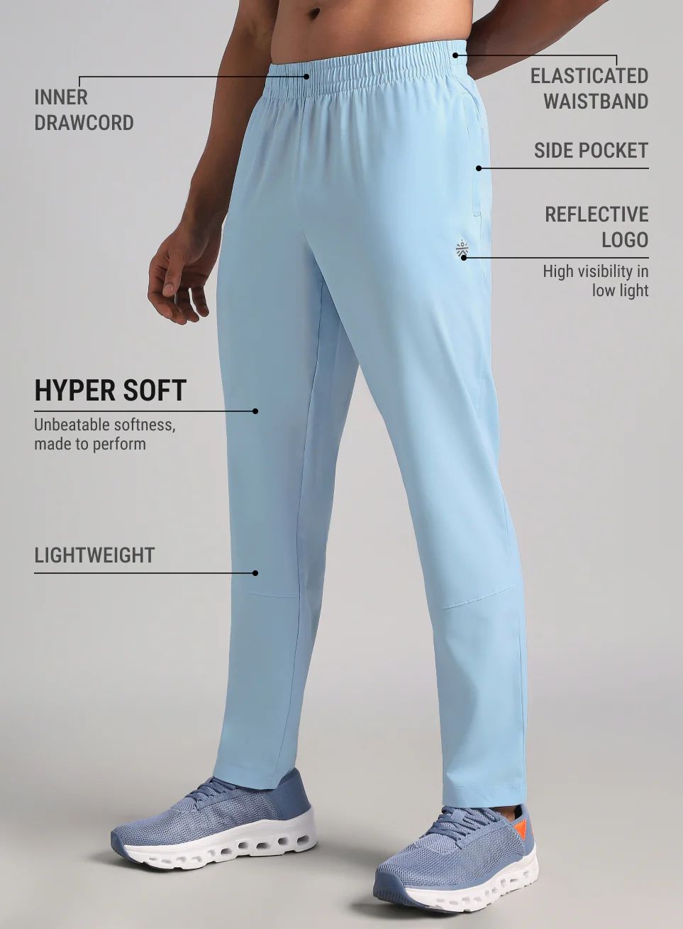 Men's Blue Swift Run Trackpants - Image 5